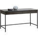 Stamos 55 X 23.5 inch Black / Grey Marble / Charcoal Grey Desk